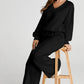 V-Neck Long Sleeve Top and Pants Active Set - Farnelli