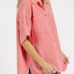 Mittoshop Mineral Wash Gauze Oversized Short Sleeve Shirt - Farnelli