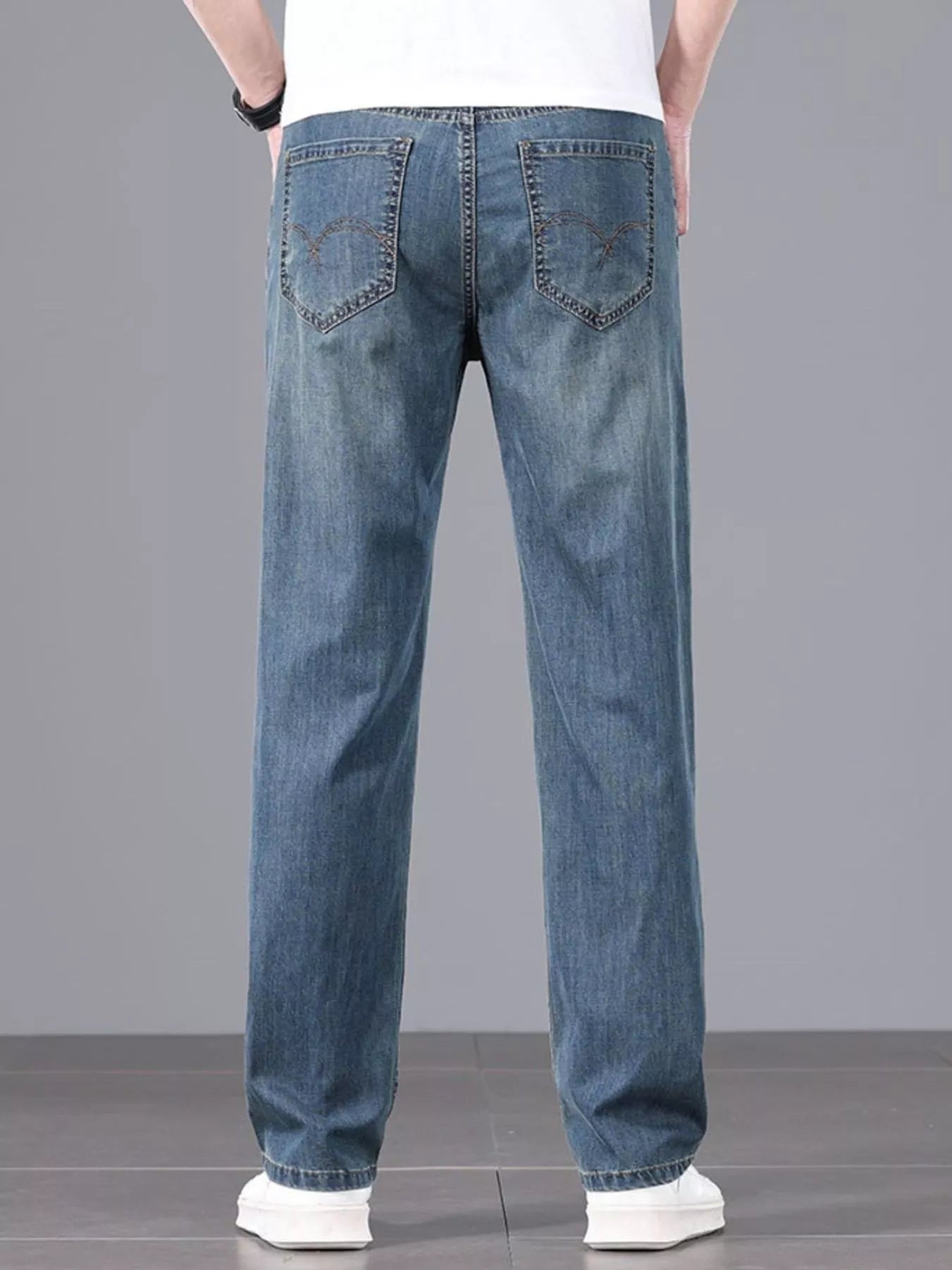 Men's Straight Fit Wash Jeans - Farnelli