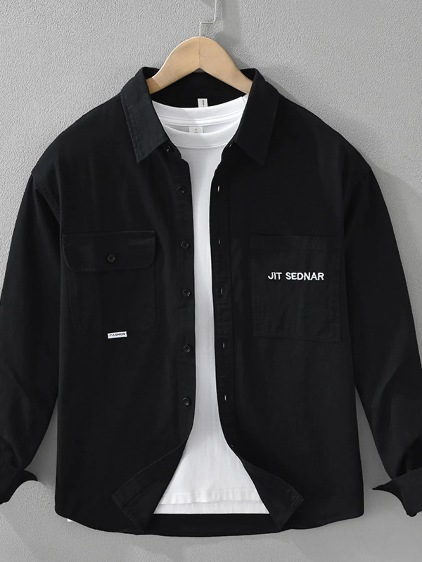 Men's Plus Size Button Up Long Sleeve Shirt - Farnelli