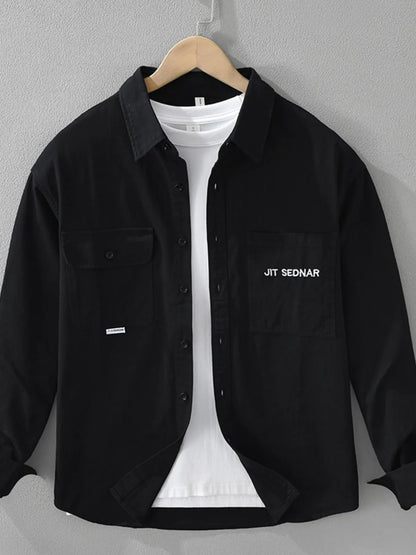 Men's Plus Size Button Up Long Sleeve Shirt - Farnelli