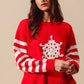 SO ME Christmas Snowflake Crochet Embellished Sweater - Farnelli