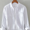 Men's Plus Size Button Up Long Sleeve Shirt - White