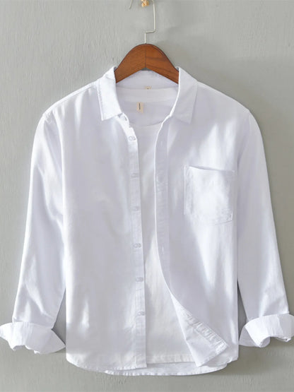 Men's Plus Size Button Up Long Sleeve Shirt - Farnelli
