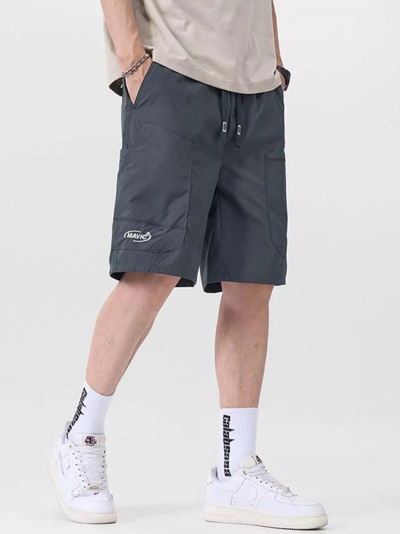 Men's Plus Size Drawstring Cargo Shorts - Farnelli