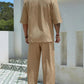 Men's Plus Size Half Sleeve Top and Pants Set - Farnelli