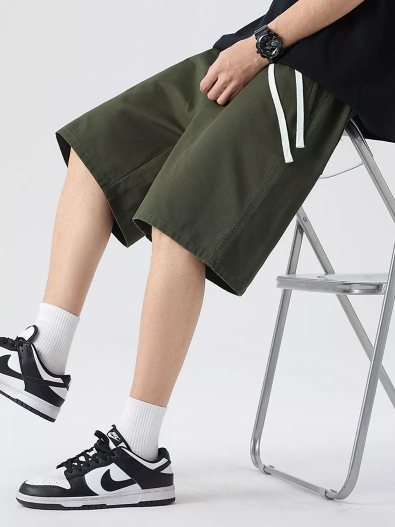 Men's Full Size Wide-Leg Shorts Plus Size - Farnelli