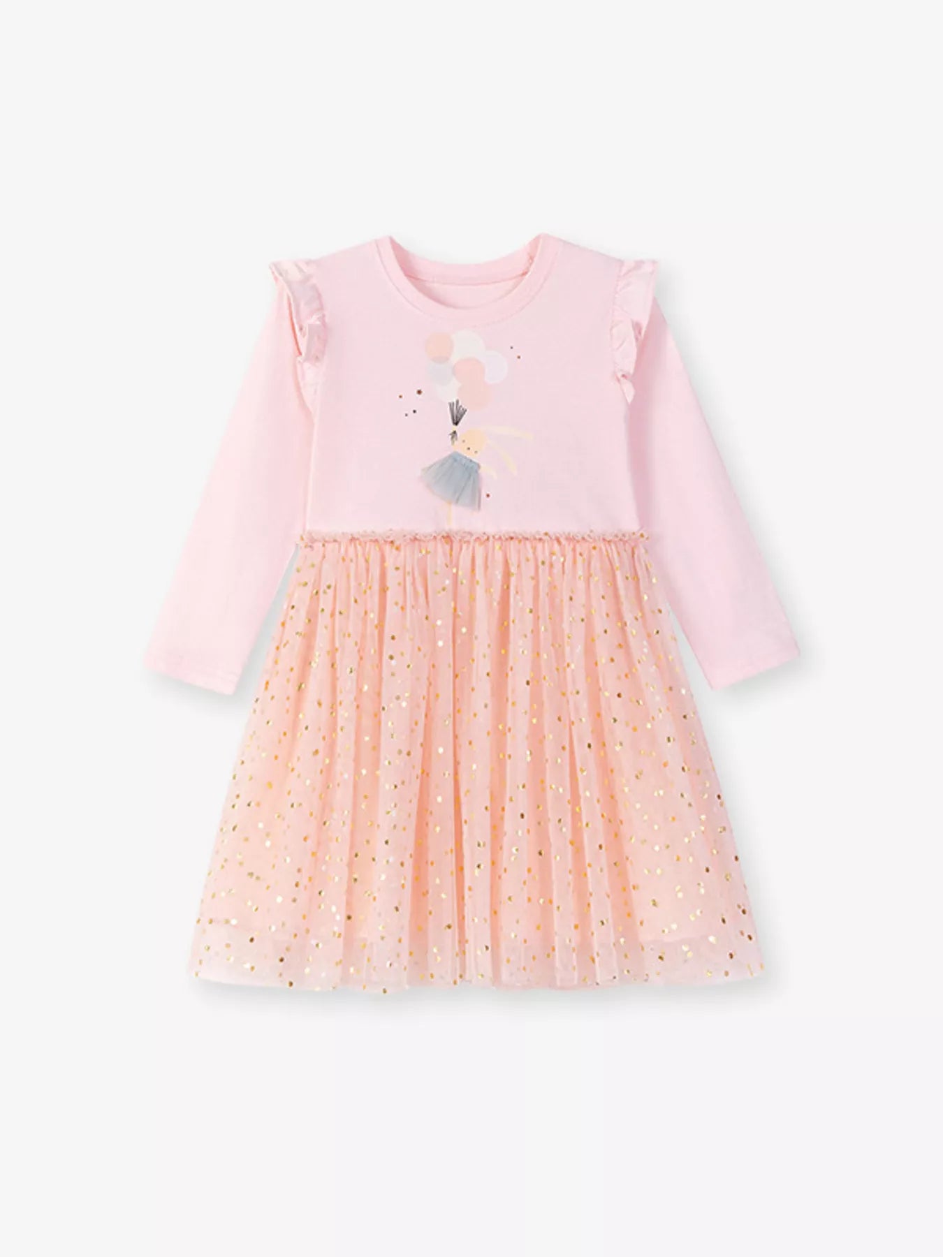 Children's Rabbit Long Sleeve Tulle Dress - Farnelli