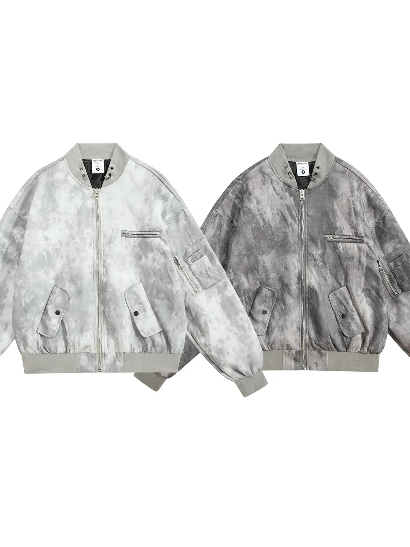 Men's Tie-Dye Zip-Up Bomber Jacket - Farnelli