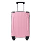HouseOfZazla 20-inch pink hardshell carry-on luggage with four spinner wheels