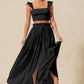 SO ME Smocked Top and Flowy Maxi Skirt Set - Farnelli