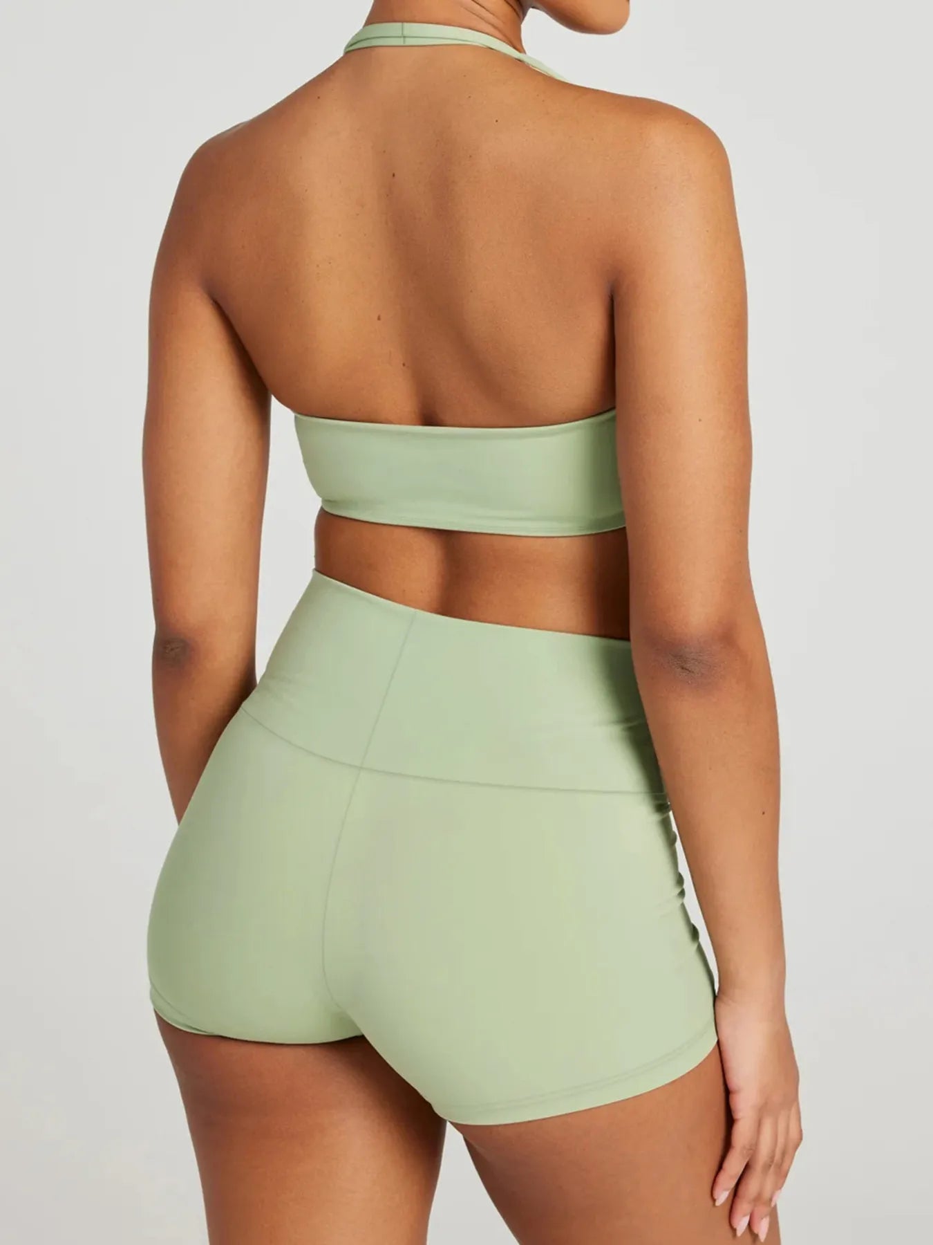 Halter Neck Cami and Shorts Active Set - Farnelli