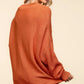 Haptics Full Size Side Slit Texture Asymmetric Sweater - Farnelli