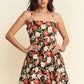 Davi & Dani Floral Scalloped Cutout Back Mini Dress - Farnelli