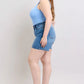 Judy Blue Full Size 2 Button Denim Shorts with Pockets Plus Size - Farnelli