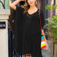 Tassel Cutout Half Sleeve Cover-Up - Farnelli