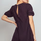 VERY J Lace Detail Puff Sleeve Romper with Pockets - Farnelli
