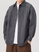 Men's Plus Size Button Up Long Sleeve Shirt - Farnelli