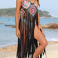Fringe Spaghetti Strap Cover-Up - Farnelli