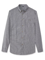Men's Full Size Casual Striped Corduroy Shirt Plus Size - Farnelli