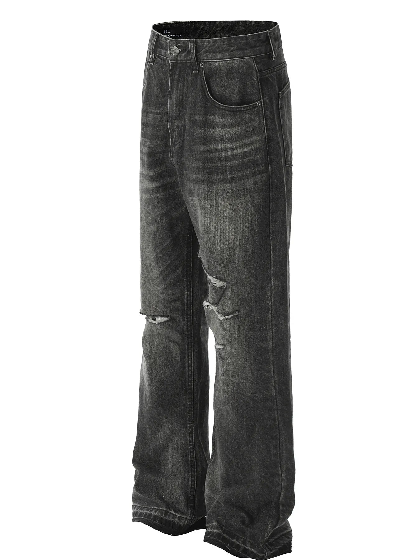 Men's Distressed Washed Straight Jeans - Farnelli