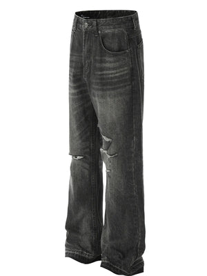Men's Distressed Washed Straight Jeans - Farnelli