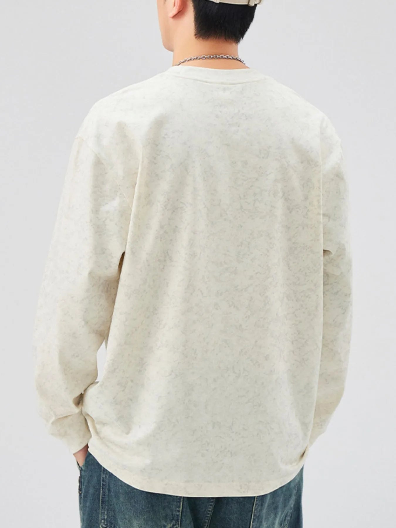 Men's Plus Size Graphic Round Neck Long Sleeve T-Shirt - Farnelli