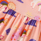 Children's Unicorn Print Casual Short Sleeve Dress - Farnelli