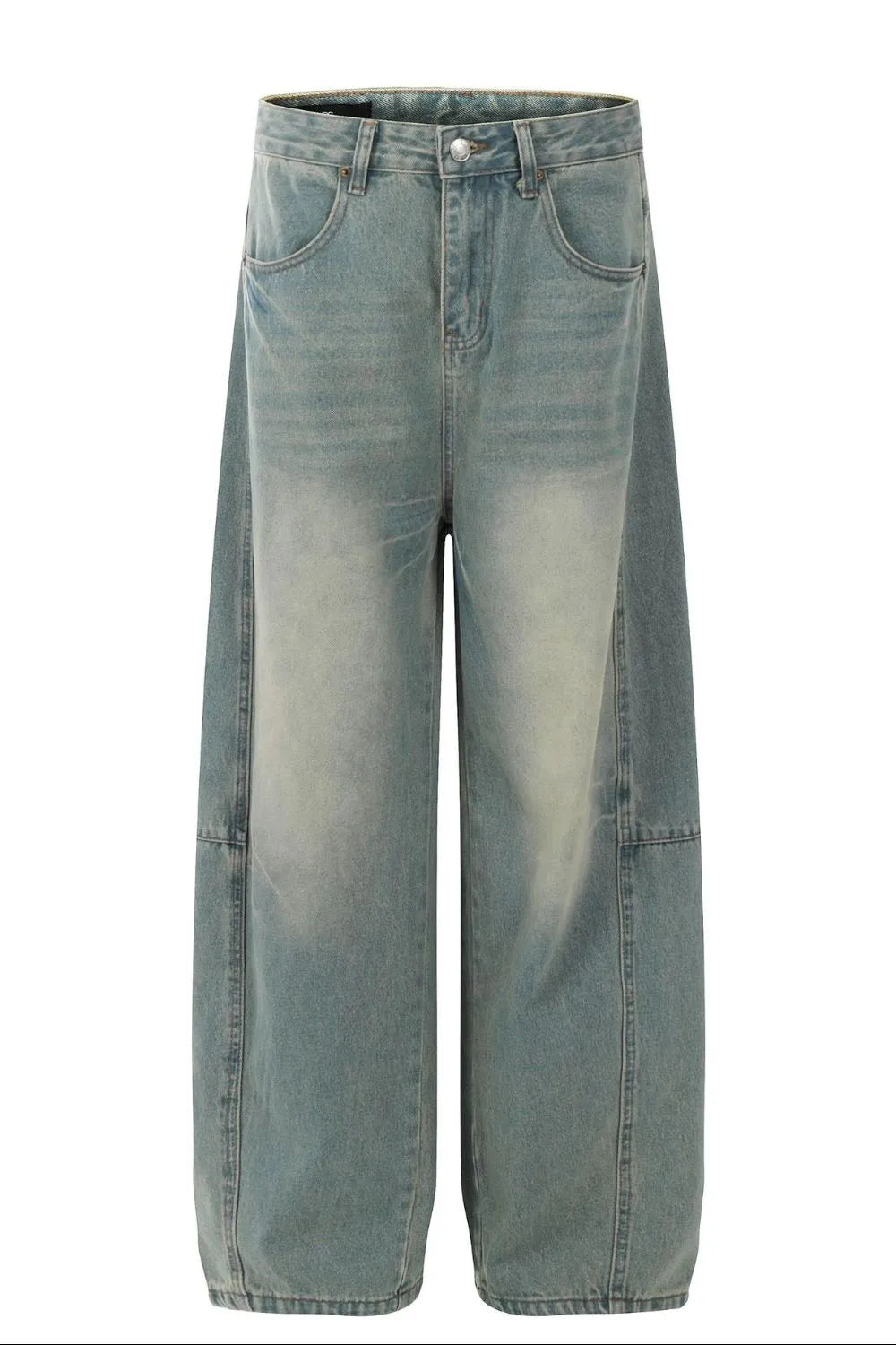 Men's Faded Wide Leg Jeans - Farnelli