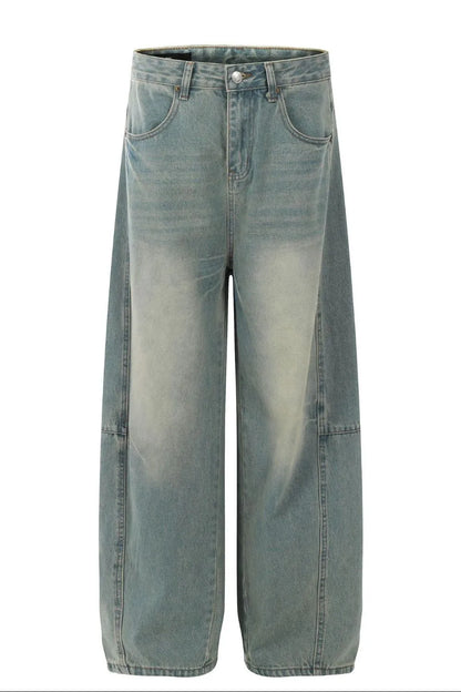 Men's Faded Wide Leg Jeans - Farnelli