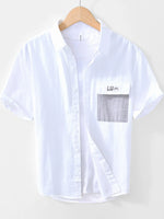 Men's Button Up Short Sleeve Shirt - Farnelli