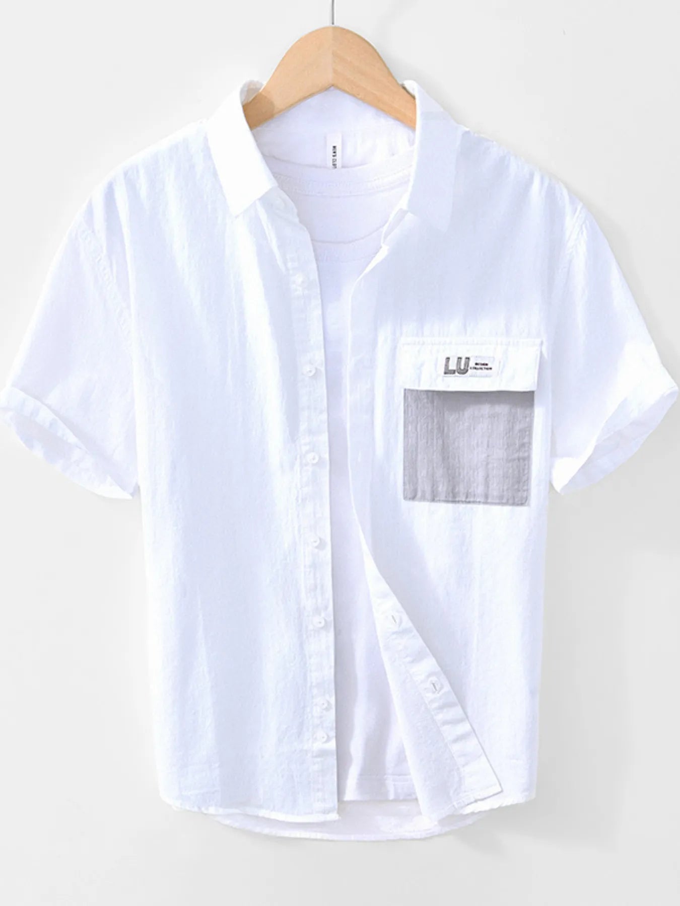 Men's Button Up Short Sleeve Shirt - Farnelli
