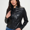 Coalition LA Zip Up Vegan Moto Jacket - Black