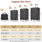 HouseOfZazla 4-piece hardshell luggage set with TSA locks in multiple colors