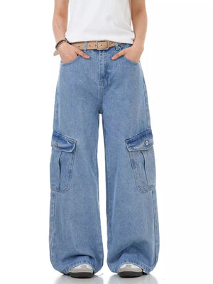 Men's Wide Leg Cargo Jeans - Farnelli