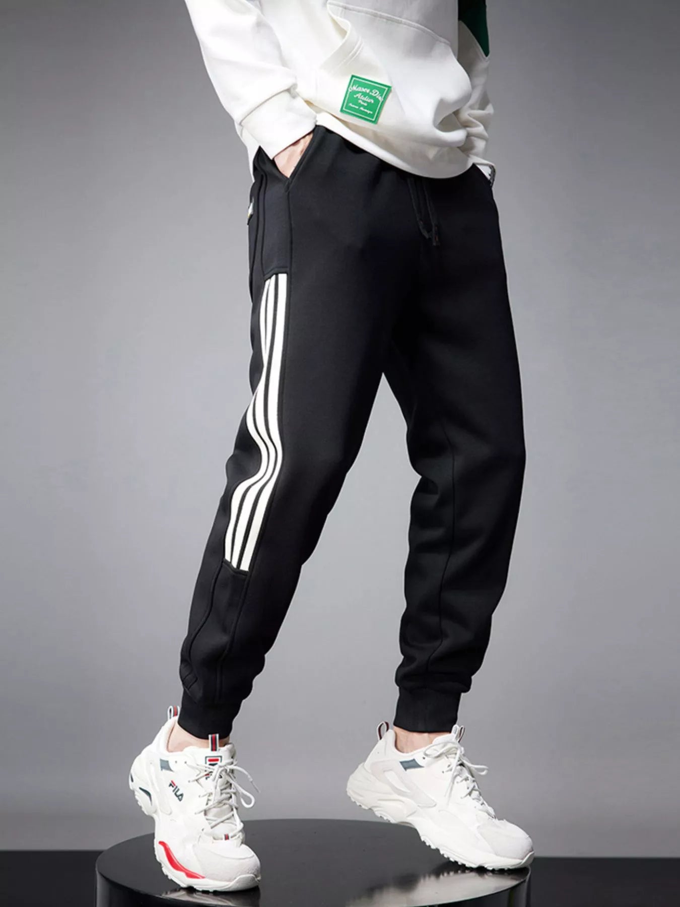 Men's Side Striped Drawstring Joggers - Farnelli