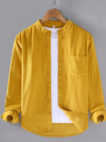 Men's Plus Size Button Up Long Sleeve Shirt - Farnelli
