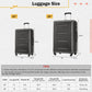 HouseOfZazla expandable 2-piece luggage set with TSA locks and spinner wheels in multiple colors