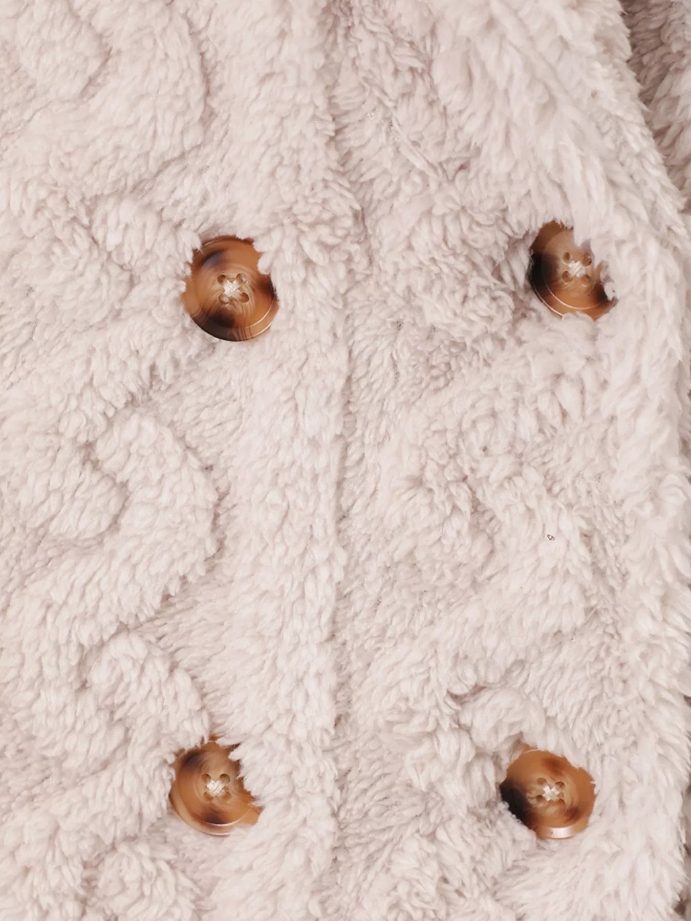 Children's Cozy Textured Double-Breasted Outerwear - Farnelli