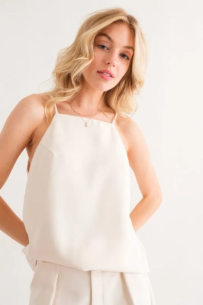 And The Why Sleeveless Basic Cami Top - Farnelli