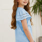 Round Neck Flutter Sleeve T-Shirt - Farnelli