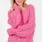 SAGE + FIG Cable-Knit Long Sleeve Sweater - Farnelli