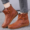 Button Detail Ankle Boots - Caramel