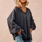 BiBi Mineral Washed French Terry Oversized Sweatshirt - Farnelli