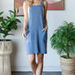 Heimish Full Size Ribbed Sleeveless Mini Tank Dress Plus Size - Farnelli