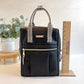 Carry Courage GAME CHANGER mini backpack in coal black with compact design and adjustable shoulder straps