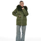Genuine Silver Fox Fur Down Fill Coat