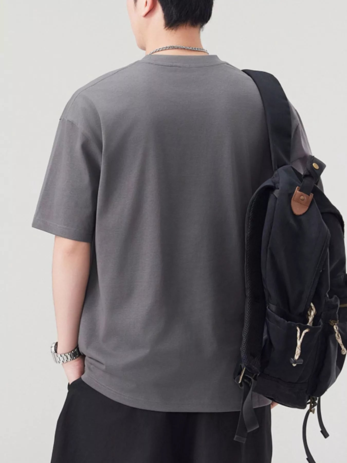 Men's Plus Size Round Neck Short Sleeve T-Shirt - Farnelli