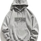 Men's Plus Size Drawstring Letter Dropped Shoulder Hoodie - Farnelli