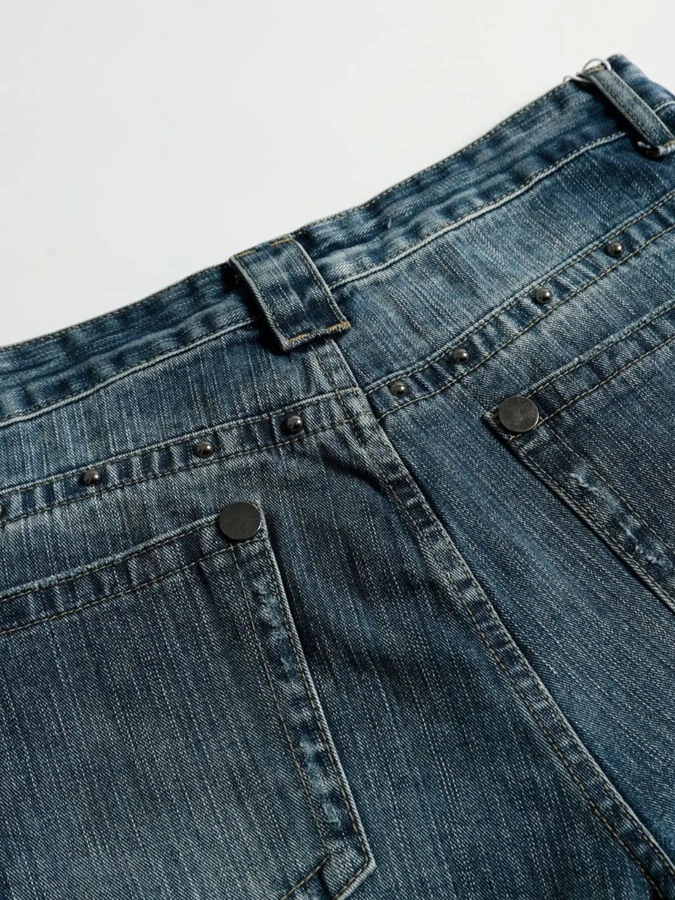 Men's Washed Wide Leg Jeans - Farnelli